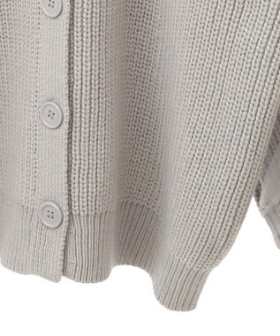 earth music&ecology チュールフリルカーディガン Light Gray