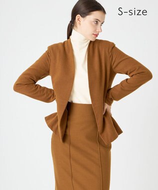 BEIGE， 【S-size】MAZARINE / ノーカラージャケット L.Brown