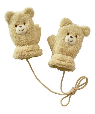 MIKI HOUSE HOT BISCUITS 【1歳-5歳】 もこくま顔ドン ボアミトン ベージュ