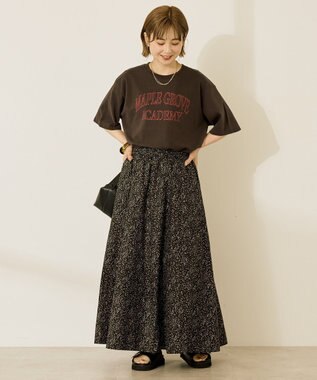 AMERICAN HOLIC ギャザーフレアスカート Black