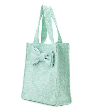 TOCCA 【キャンセル分販売！】【A4サイズ対応】COLOR OF GLORY CUSTOMIZED BAG カスタマイズ トートバッグ グリーンツイード×大リボン