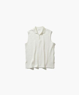ATON LINEN JERSEY | ポロタンクトップ WHITE