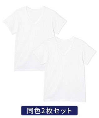 WACOAL MEN インナーシャツ 【2枚組】 3分袖 半袖 綿100%(本体) 伸縮性 肌着 下着 インナー 白 メンズ GL3500 /ブロス バイ ワコールメン