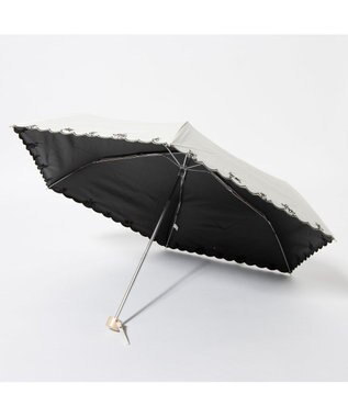 UNBILLION cache nez / プチフラワー刺繍折りたたみ日傘 ホワイト