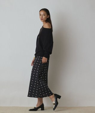 GRACE CONTINENTAL アシメテレコカットトップ ブラック