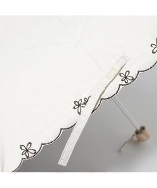 UNBILLION cache nez / プチフラワー刺繍折りたたみ日傘 ホワイト