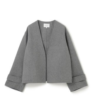 BEIGE， GRASSE / リバーウールクロップドコート Md Gray