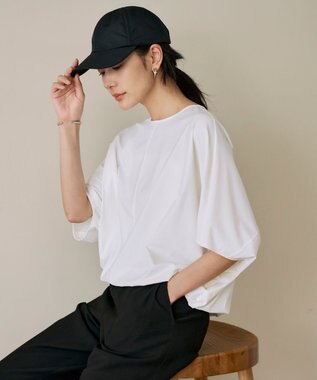 ICB L 【UVカット・接触冷感・速乾・洗える】マットスキューバ ドルマンスリーブプルオーバー オフホワイト系