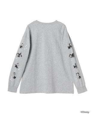 earth music&ecology Ｄｉｓｎｅｙ／袖プリントフィガロロンＴ Gray Mixture