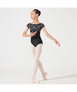 Chacott フレンチスリーブレオタード ブラック