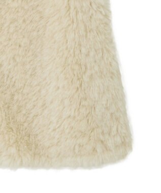 YECCA VECCA カーリーファーZIPジレ Beige