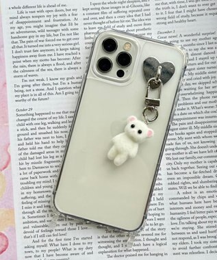 WEGO フロッキーくまキーホルダー ホワイト