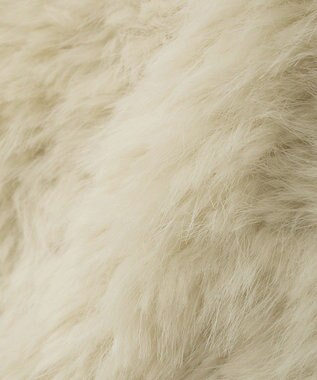 YECCA VECCA カーリーファーZIPジレ Beige