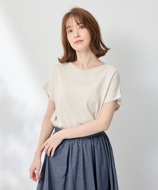 ANY L ハーフスリーブニット オイスター