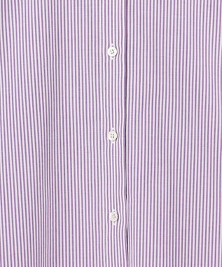 組曲 S 【加藤ローサさん着用】コットンタッチシャーティングボウタイ付き シャツ パープル系1