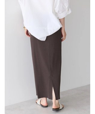 AMERICAN HOLIC 針抜きテレコタイトスカート Brown