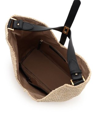 23区 VIOLAd'ORO ラフィア ビッグ トートバッグ ベージュ系