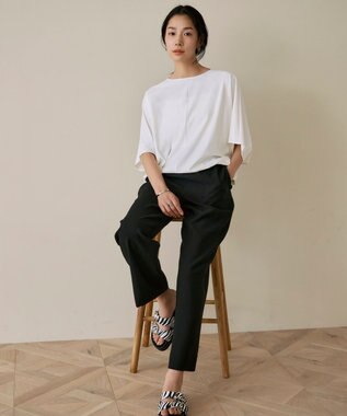 ICB L 【UVカット・接触冷感・速乾・洗える】マットスキューバ ドルマンスリーブプルオーバー オフホワイト系