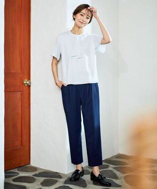 J.PRESS LADIES 【2WAY】幾何プリント ボウタイ カットソー ホワイト系5