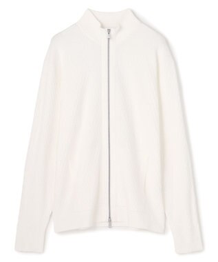 JOSEPH HOMME 【新柄】 ヴィスコースリンクス　ハイネックジップアップカーディガン ホワイト系