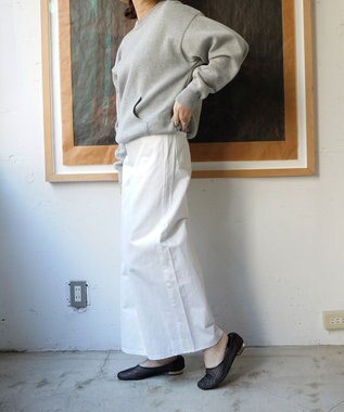 woadblue WIDE DENIM ワイドデニム WHITE