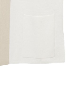JOSEPH ウールシルクバイカラー　カーディガン Ivory Combo