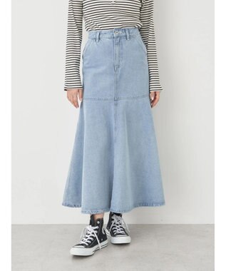 earth music&ecology ペプラムマーメイドデニムスカート