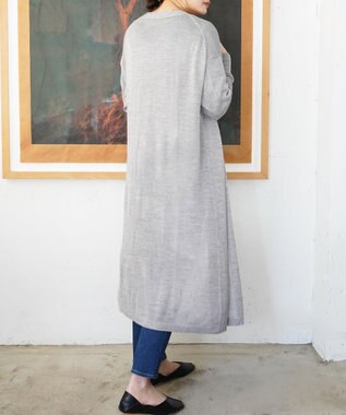 TOQUE 〈大草直子さんアドバイザー〉アルパカシルクニット ロングカーディガン グレー