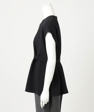 23区 【R(アール)】ダブルクロス ベルテッドブラウス ブラック系