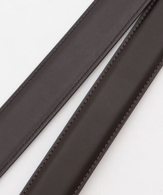 J.PRESS MEN 【定番】【定番】スムースレザー ベルト ダークブラウン系