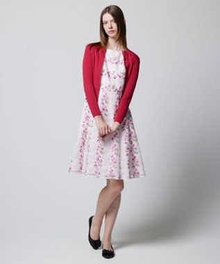 TOCCA 【洗える】SILK RIB CARDIGAN カーディガン レッド系