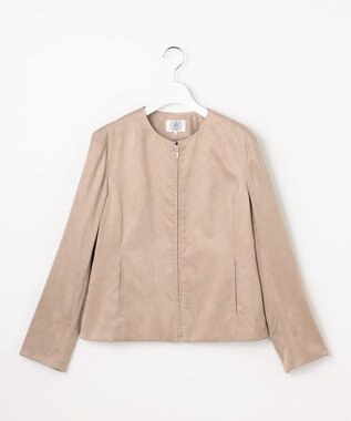 J.PRESS LADIES ライトマイクロスエード ブルゾン ベージュ系