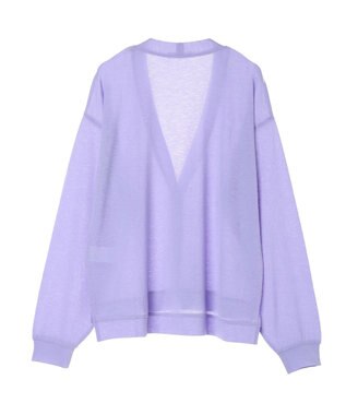 Green Parks Ｖネックシアーカットカーディガン Purple