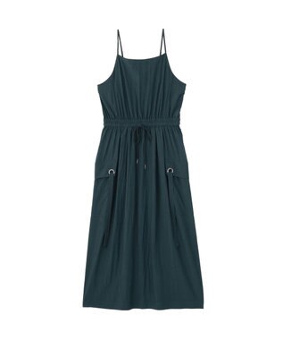 YECCA VECCA 【UVカット/遮熱/接触冷感】COOLカーゴキャミワンピース Blue Green