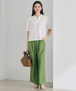 自由区 【カタログ掲載】ラッセルレースジャージー トップス オフ