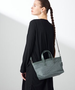 Y'SACCS リネンライク　イニシャルトート　Sサイズ アッシュグリーン【web限定カラー】