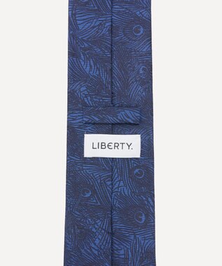 LIBERTY. ヘラ ジャカード シルク タイ ネイビー