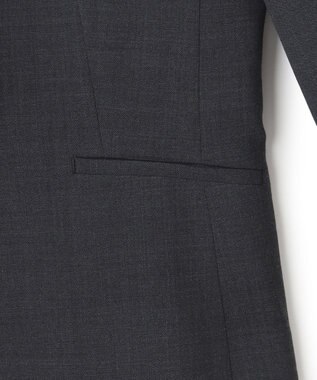 ICB 【UVカット・洗える】ウール2WAYストレッチ テーラードジャケット チャコール系