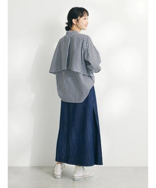 CRAFT STANDARD BOUTIQUE Ａライン４ＷＡＹデニムスカート Dark Indigo