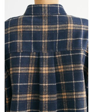 Green Parks ・ＥＬＥＮＣＡＲＥ　ＤＵＥ　シャギーチェックショートシャツ Navy