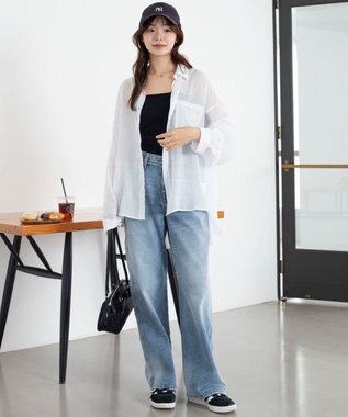 WEGO 【2026年春夏新作】シアーシャツ ホワイト