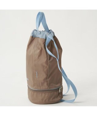 BEAMS SCHOOL 手提げバッグにもなる 2重底ナップサック サンドベージュ