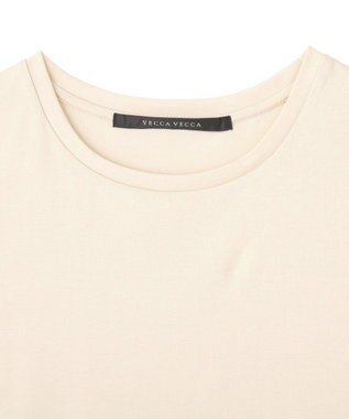 YECCA VECCA コットンスムースノースリーブトップス Beige