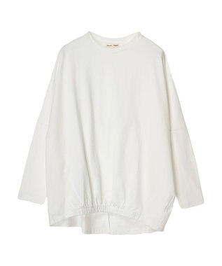 CRAFT STANDARD BOUTIQUE シルケット天竺　フロントギャザーＢＩＧ　Ｔｅｅ　Ｌ／Ｓ Off White