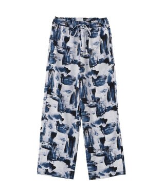 YECCA VECCA アブストラクト柄ワイドパンツ Blue