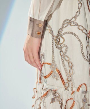 GRACE CONTINENTAL チェーン刺繍ワンピース キナリ