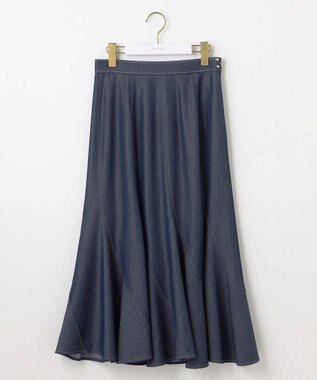 ANY SIS S 【洗える】デニムライクエスカルゴ スカート シャンブレー