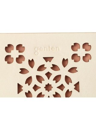 genten フラッターカットワーク パスケース オフホワイト