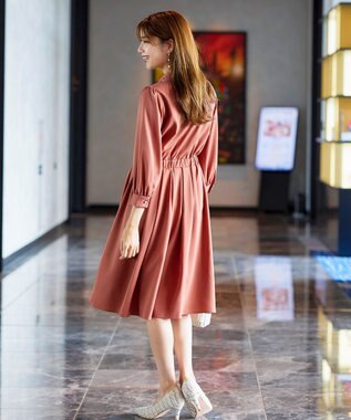 Tiaclasse 【洗える】リボンボウタイワンピース ピンク