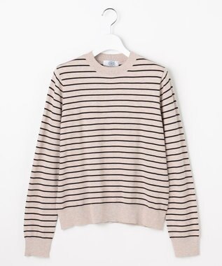 J.PRESS LADIES 【WEB限定】PRINCE クルーネック ニット 【WEB限定】トップベージュ×ダークブラウン系